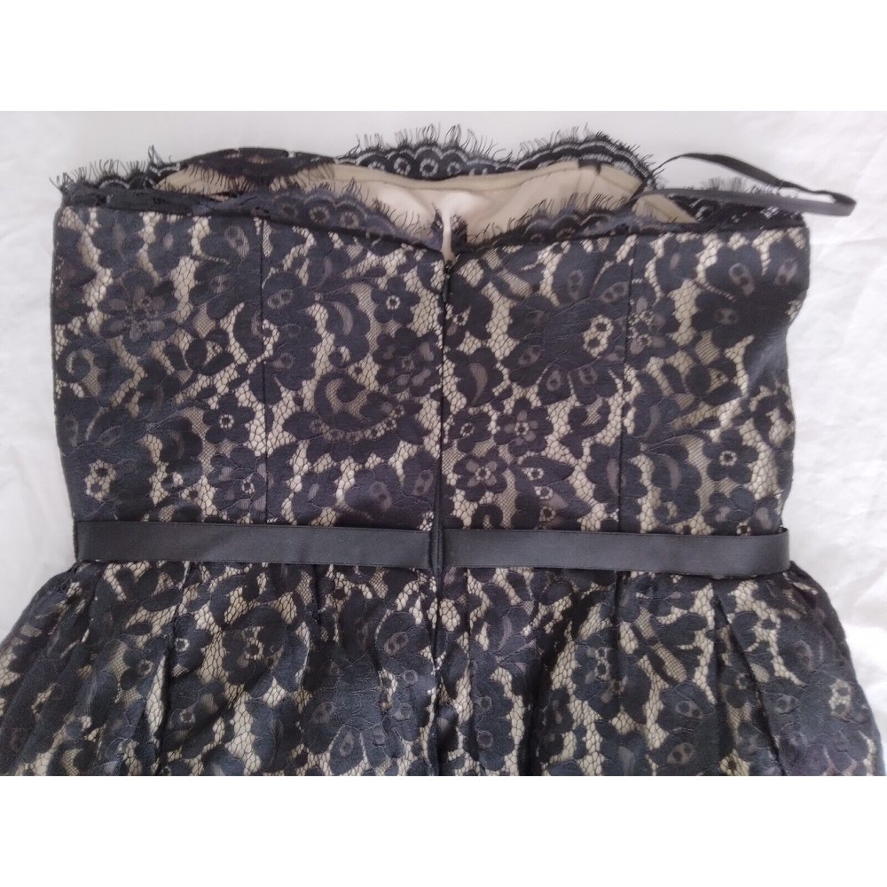 Robert Rodriguez Neiman Marcus Black Lace Overlay Strapless Dress Womens Size 10 - Picture 14 of 15